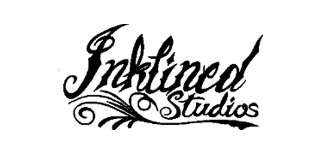 A black and white logo for inklined studios.