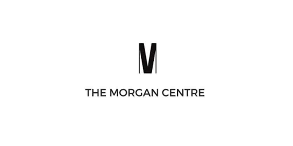 A black and white logo for the morgan centre.