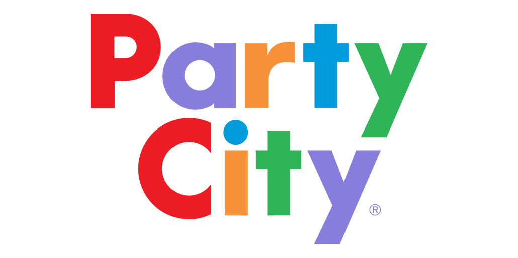 Party City logo, colorful block letters on white background.