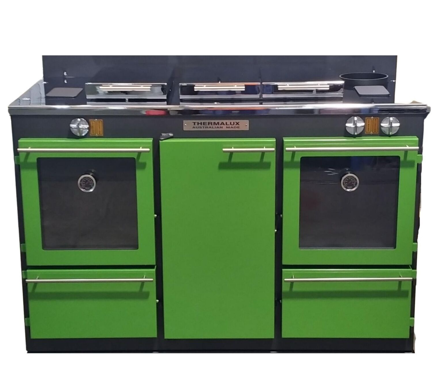 Thermalux wood stove in viper green