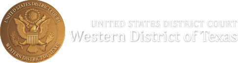 The logo for the united states district court western district of texas