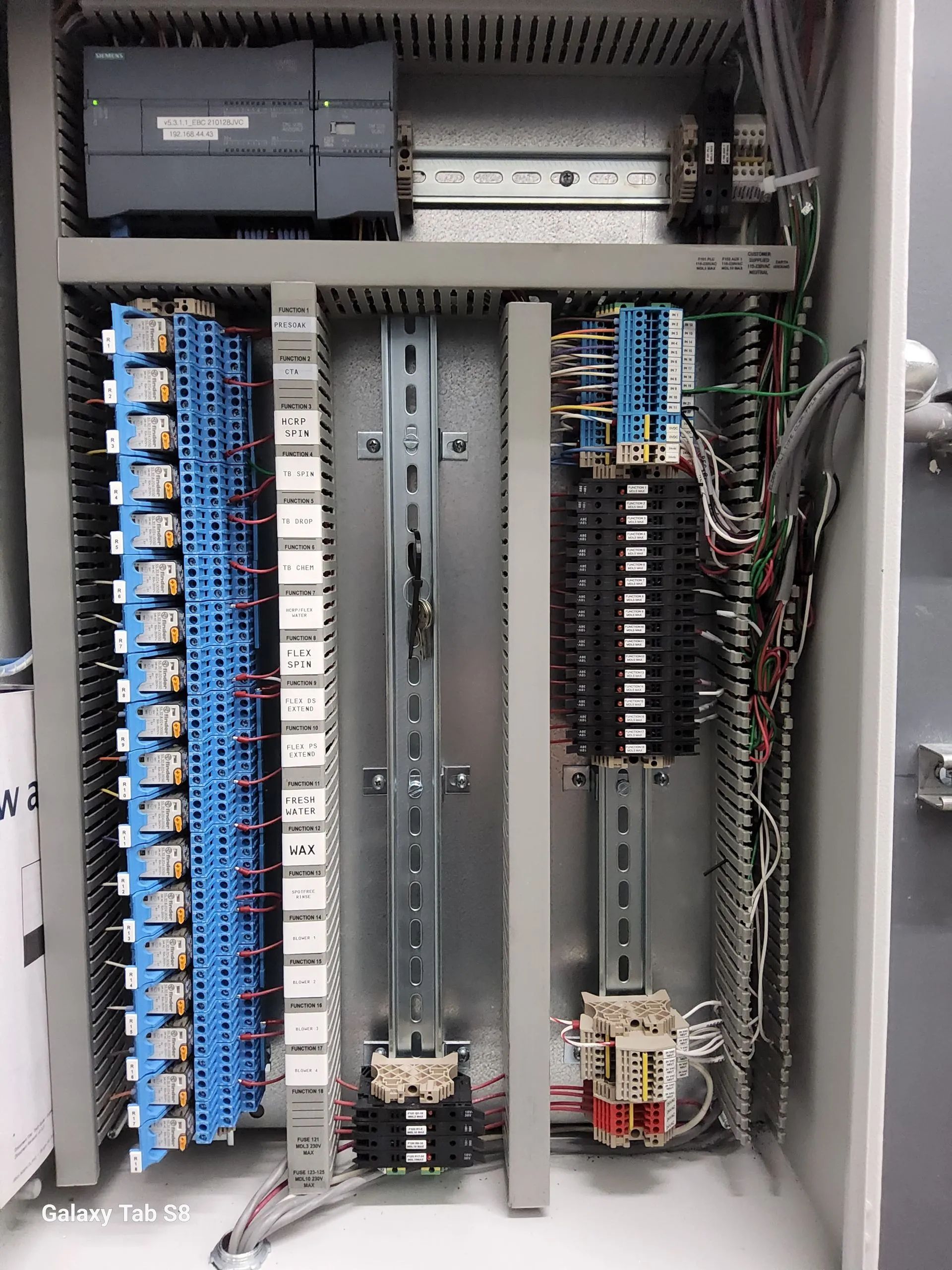 The inside of a electrical box with a lot of wires coming out of it