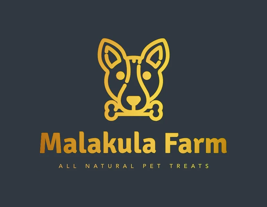 Gold dog outline above