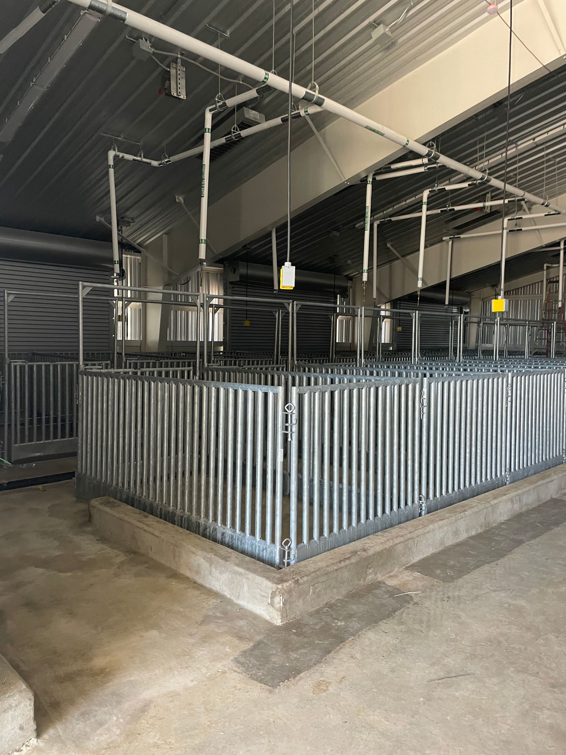 Hot dip galvanized show pens