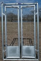 A galvanized hog gate.