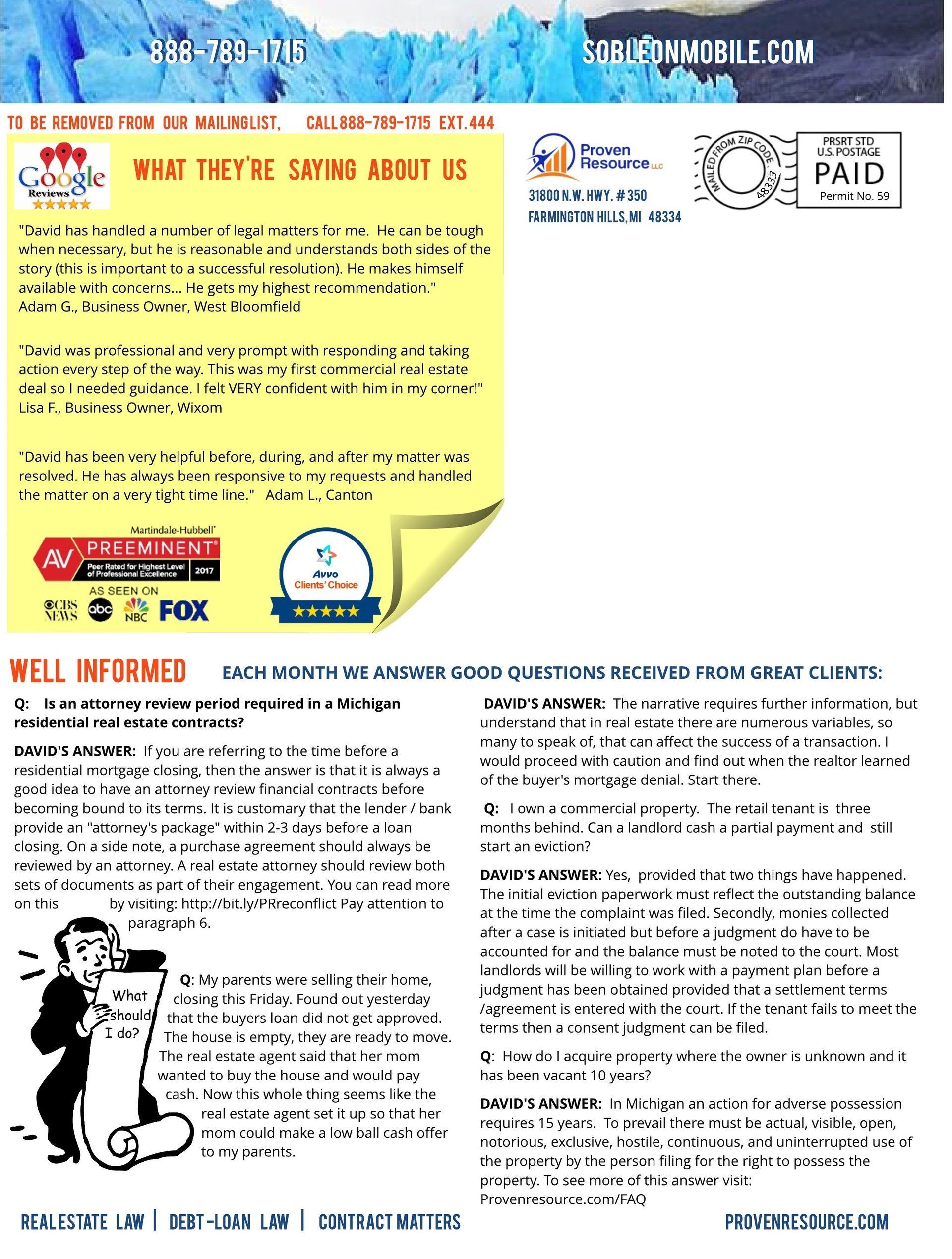 Proven Resource Newsletter Octoberish 4