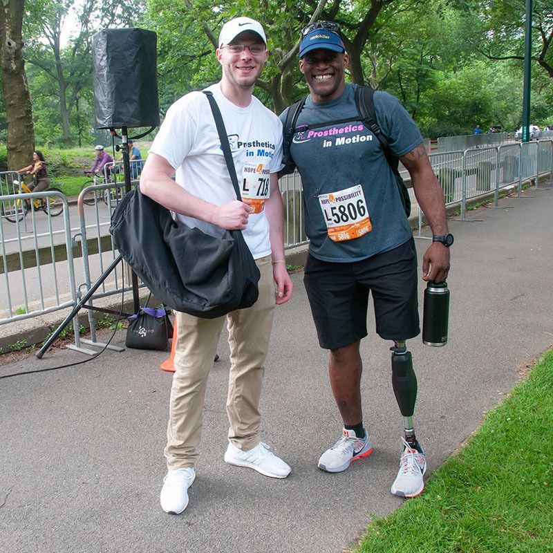 An above the knee amputee at the hope and possibility race