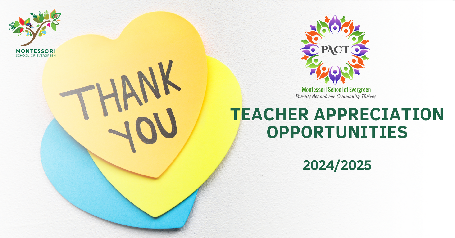 Thank You - Teacher Appreciation Oppurtunities