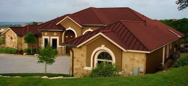 house with red roof