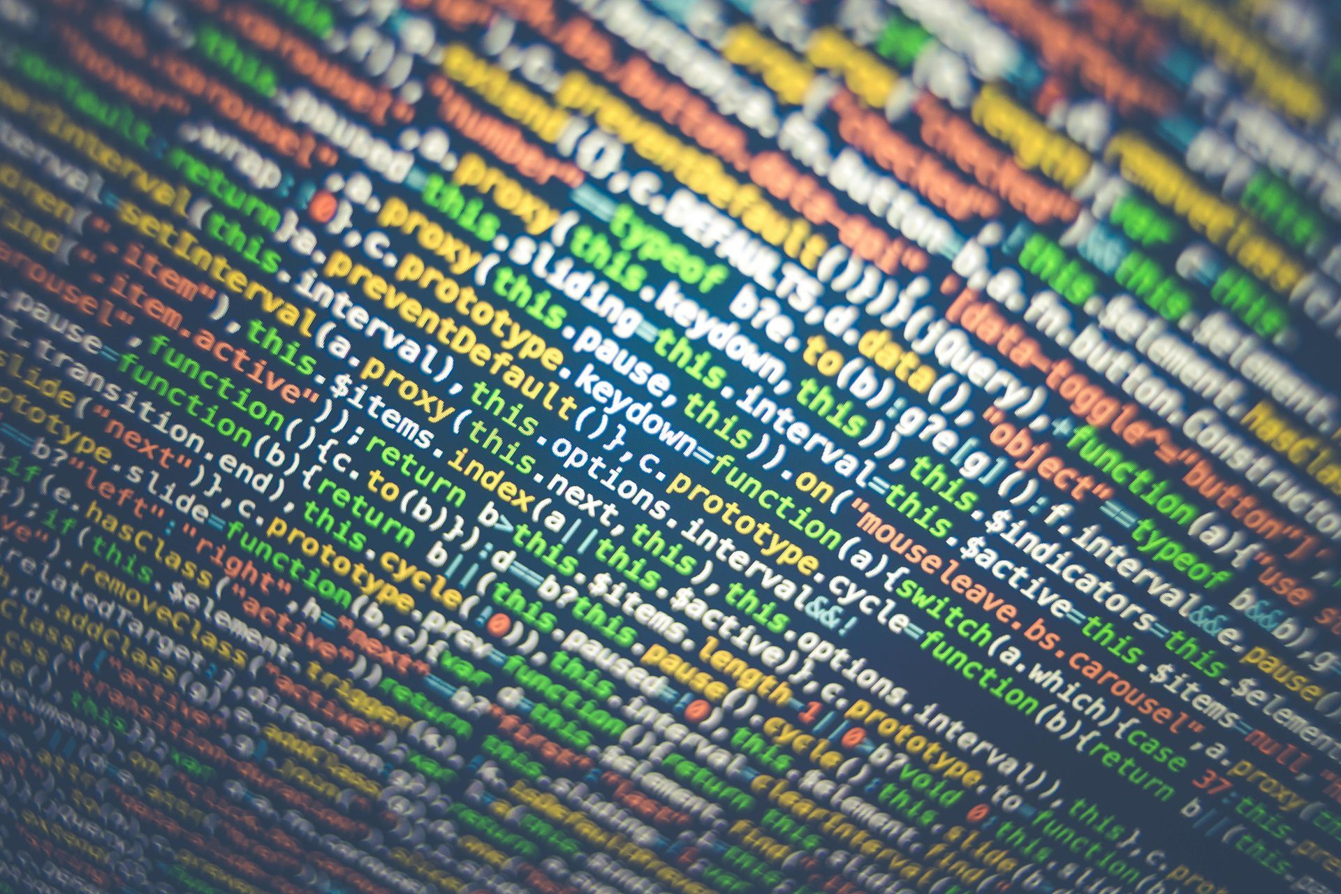 A close up of a computer screen with lots of code