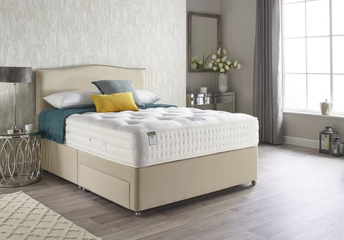 New bed with pillows and pocket sprung