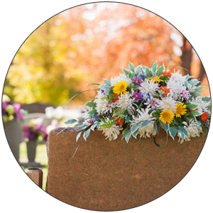 Colorful Tombstone Boquet—monument company in Bronx, NY