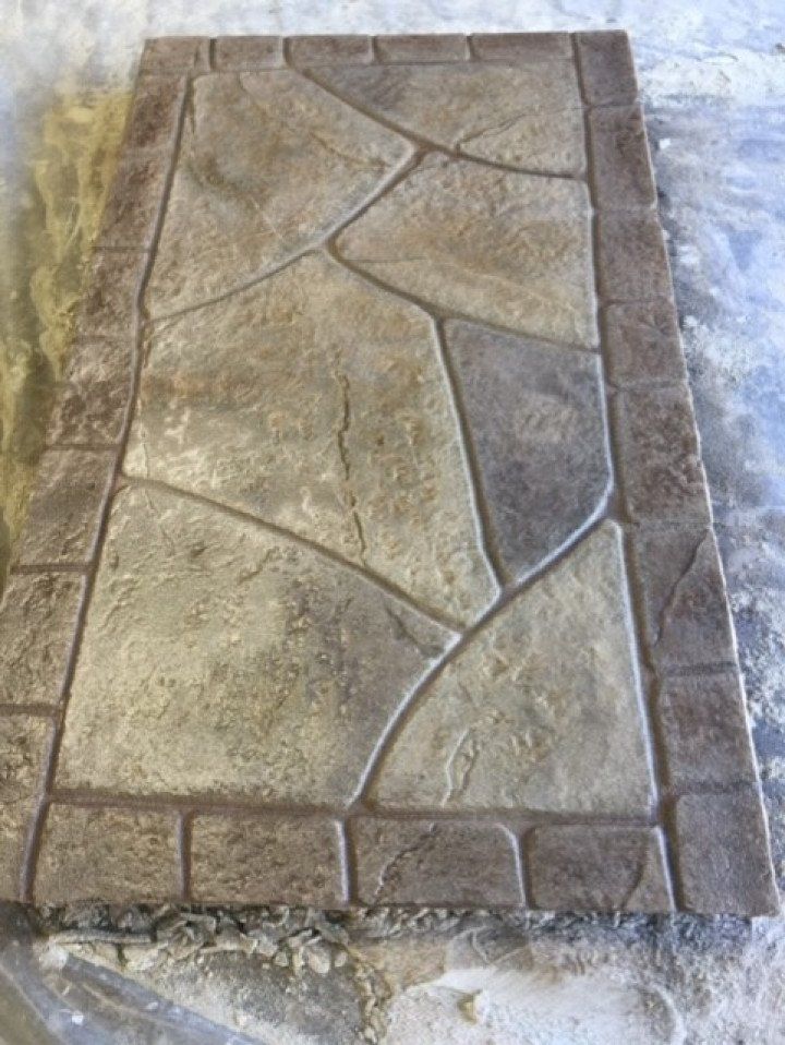 Newly Installed Stamped Concrete