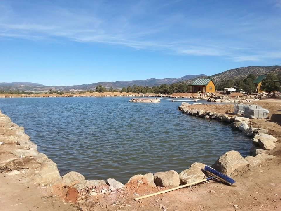 lake surrounded by rocks