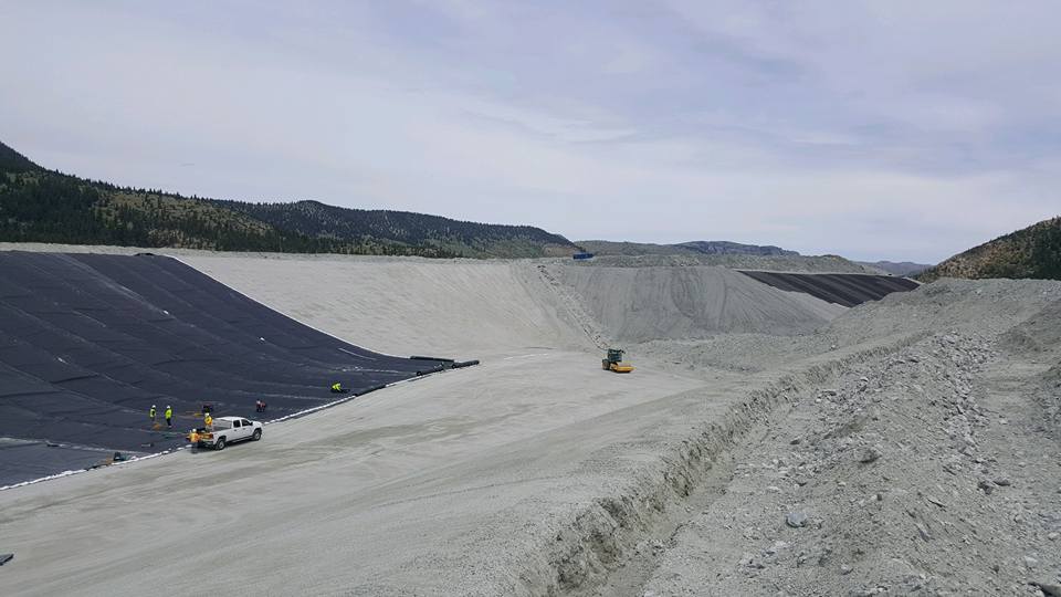 large hill covered in liner