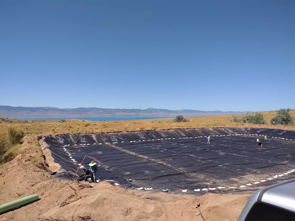 large pond liner aerial view
