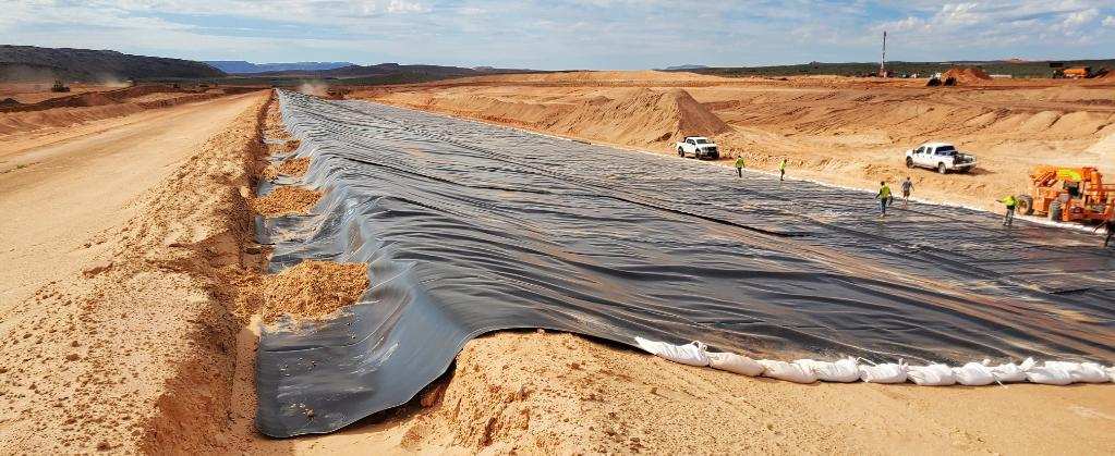 View of liner in a trenced area