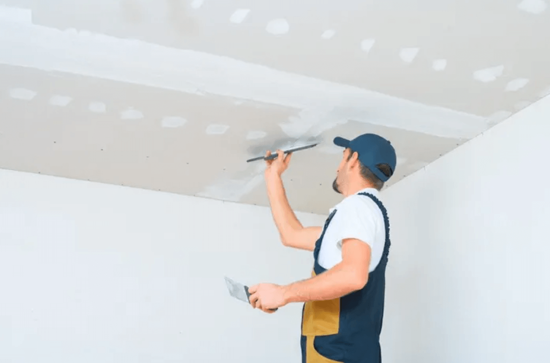 Drywall company installs, muds, and tape new walls for a home remodel in mesquite, TX