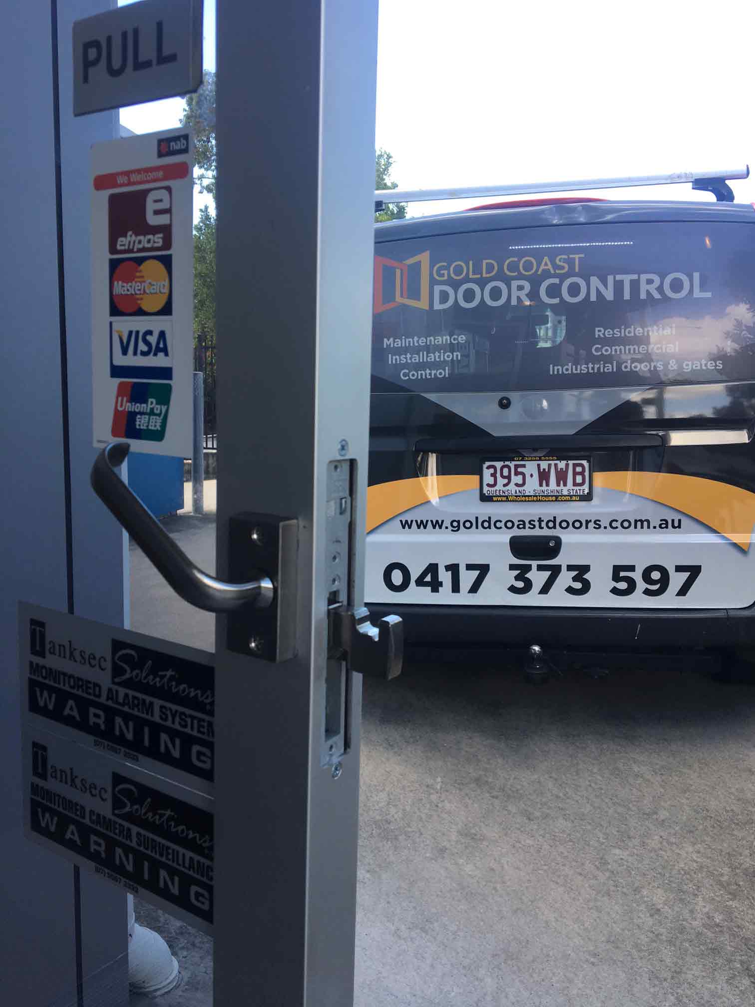 back of gc door control van