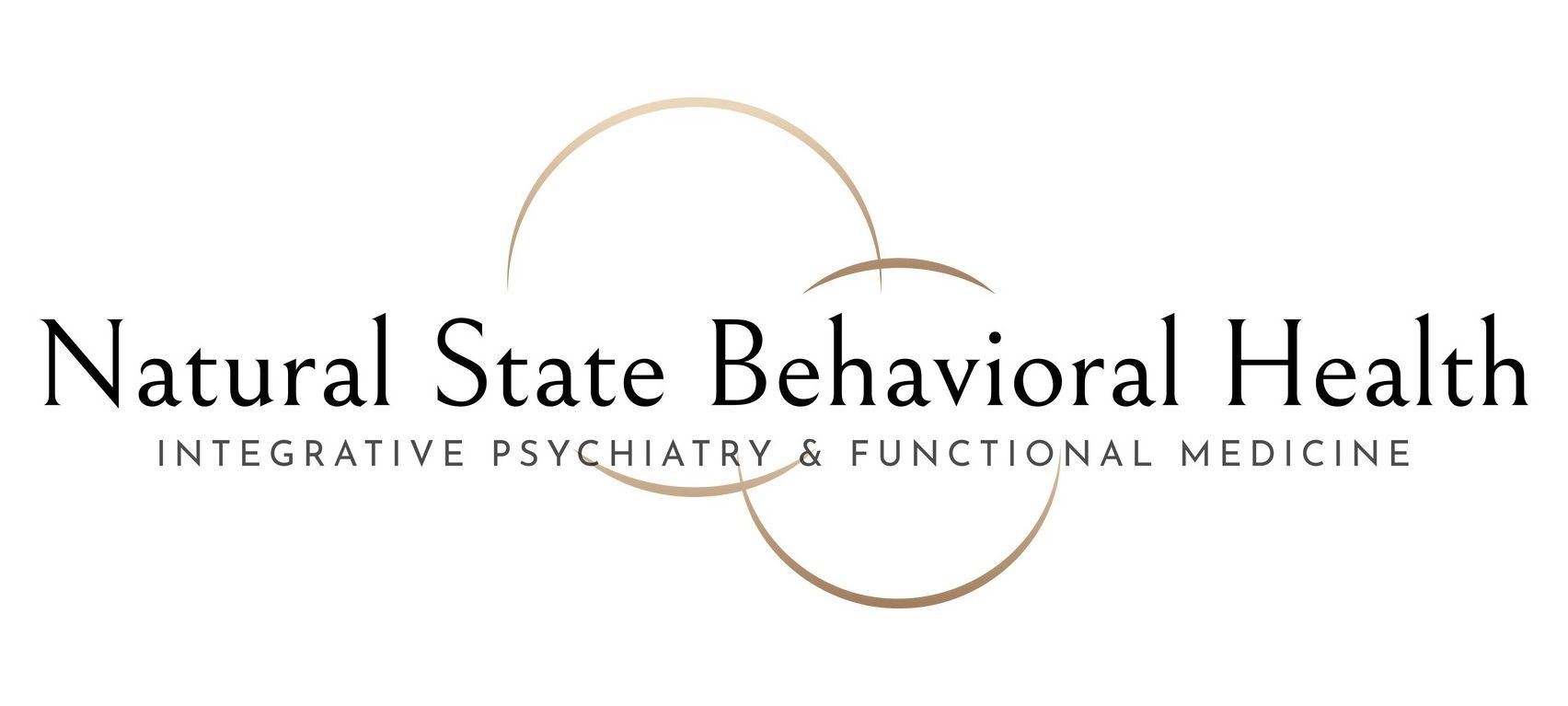 The logo for natural state behavioral health integrative psychiatry and functional medicine.