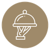 Reservations for lunches, dinners and events organization icon