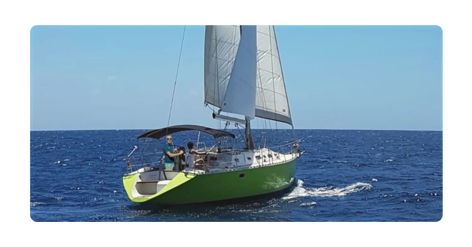 Captain Norbert navigating Sailing Yacht Galaxie at Caribbean Sea