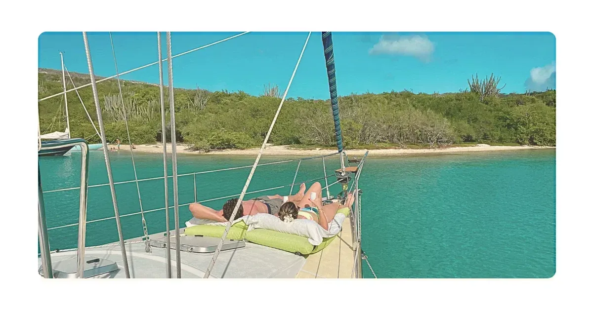 couple enjoying private overnight tour at Fuik Bay