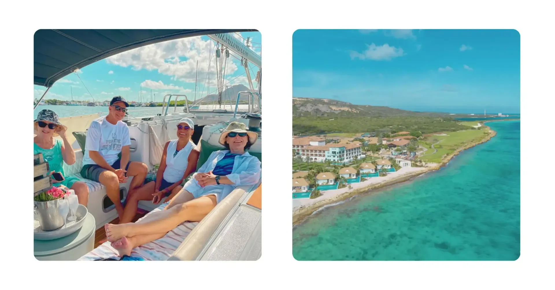 Happy family enjoying Maxie Sailing Curacao Excursions aboard sailing yacht Galaxie