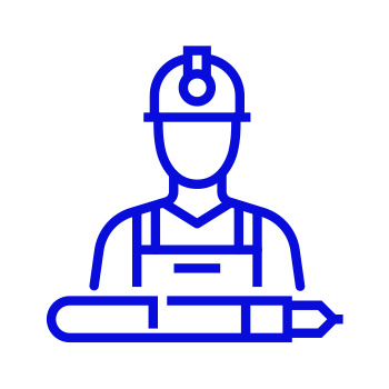 Worker And Pen Icon