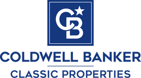 Coldwell Banker Classic Properties logo: blue square with 