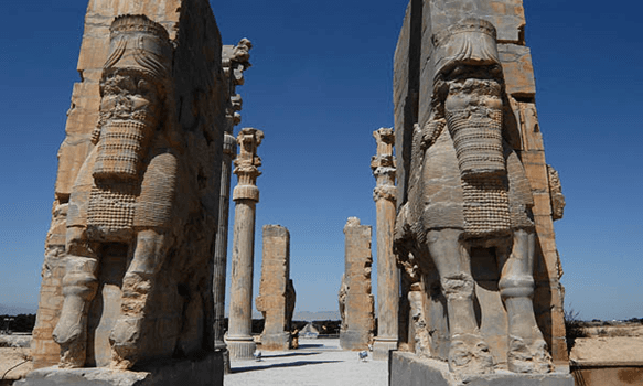 persepolis ,gate of nations  , iran ancient city , ancient stone carving
