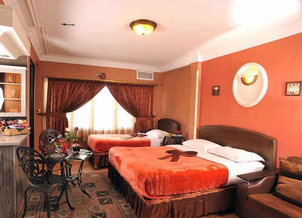 Three Beds Room, Tehran Elyan Hotel ,Tehran hotels, iran hotels , 2 star hotels in tehran