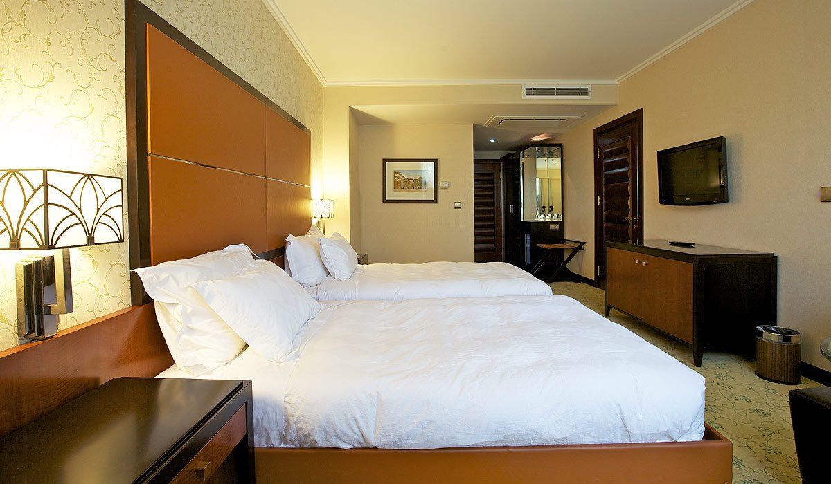 Twin beds room hotel , iran hotel room, tehran hotel room
