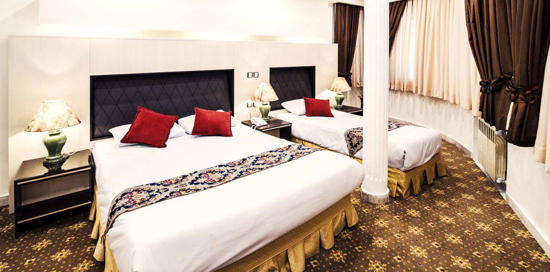 Three Beds Room,Tehran Morvarid Hotel ,Tehran hotels, iran hotels  ,3 star hotel in tehran