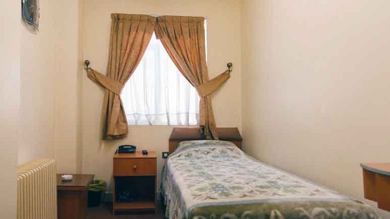 Single Bed Room,Tehran Parastu Hotel ,Tehran hotels, iran hotels ,2 star hotels in tehran