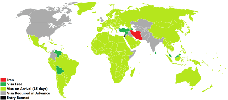карта виза по Прибытию в Иран Википедия, виза иран по прилету