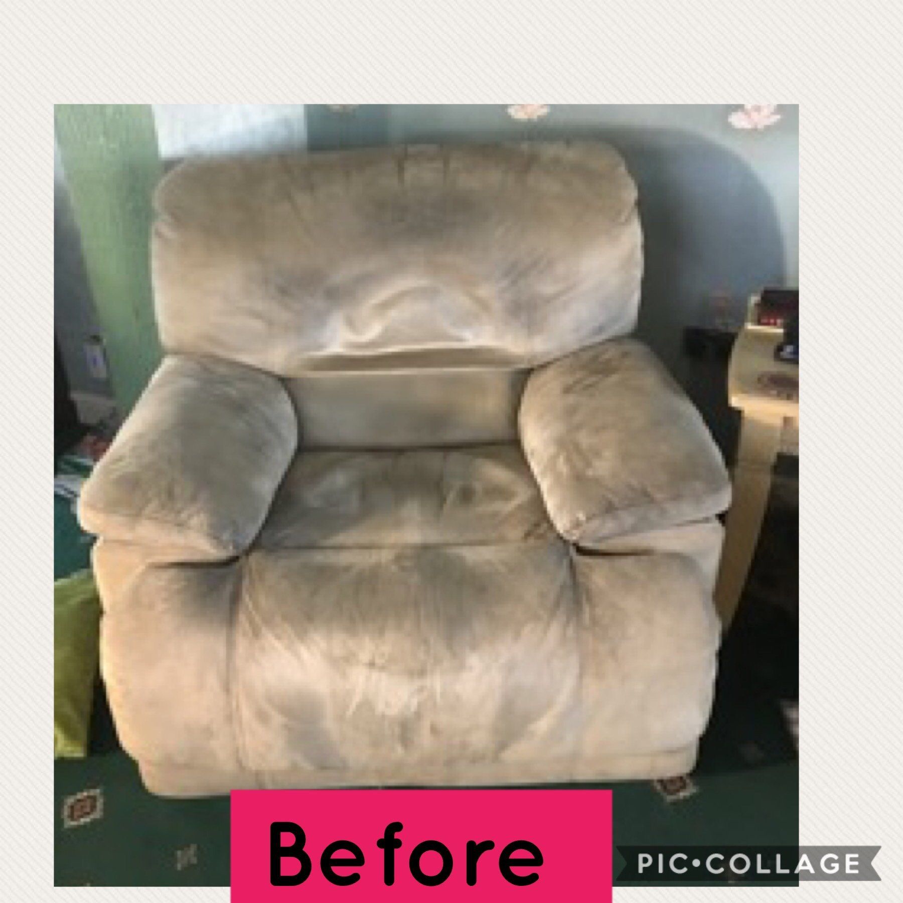 A light grey armchair