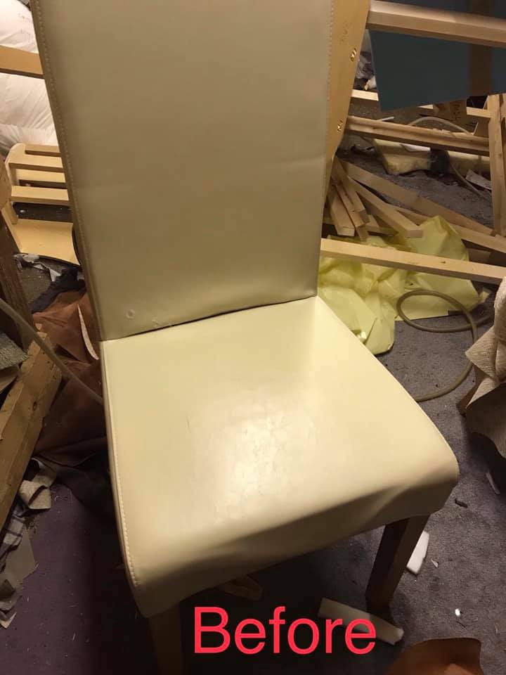 A neutral coloured chair