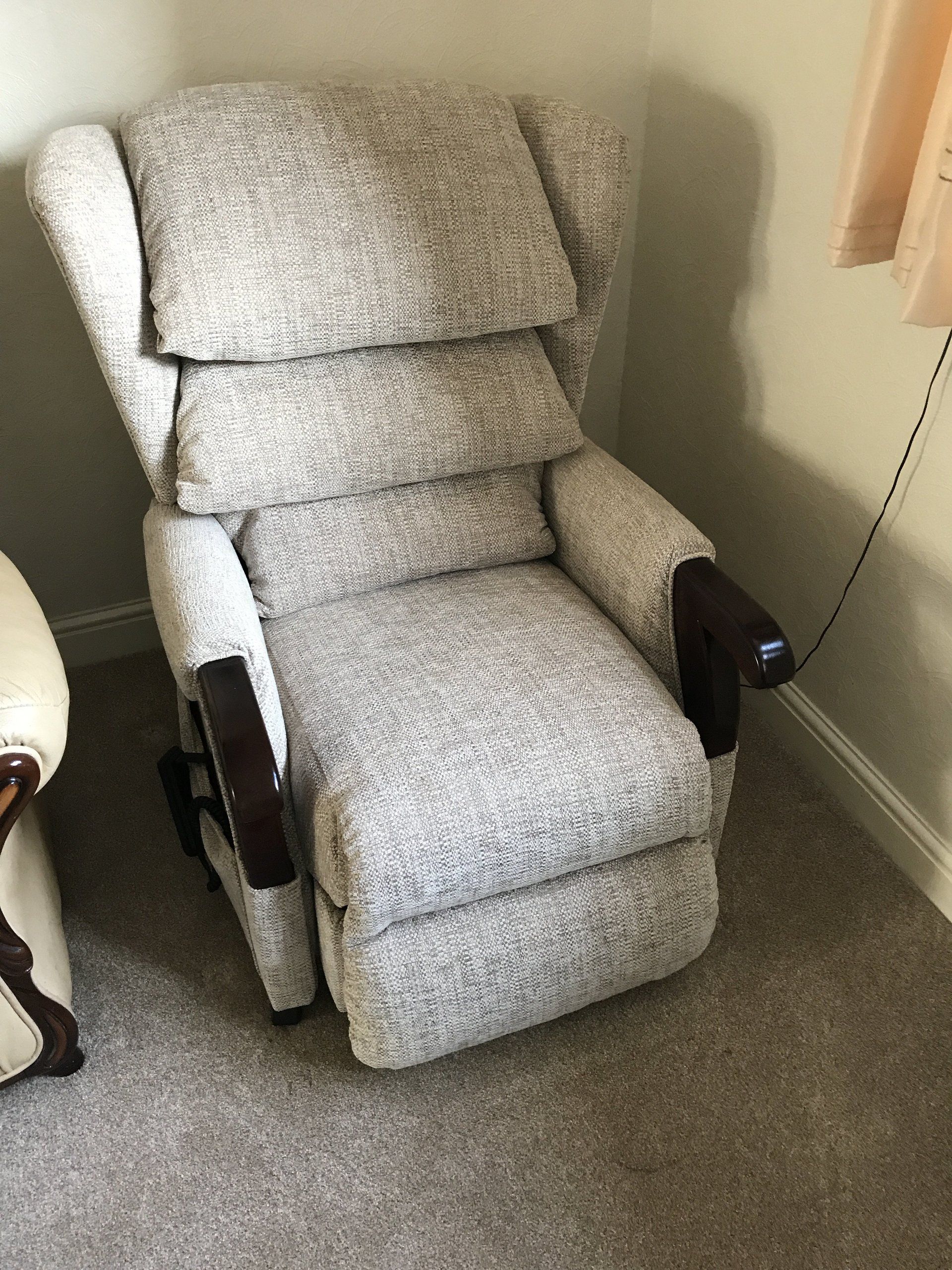 Large grey armchair