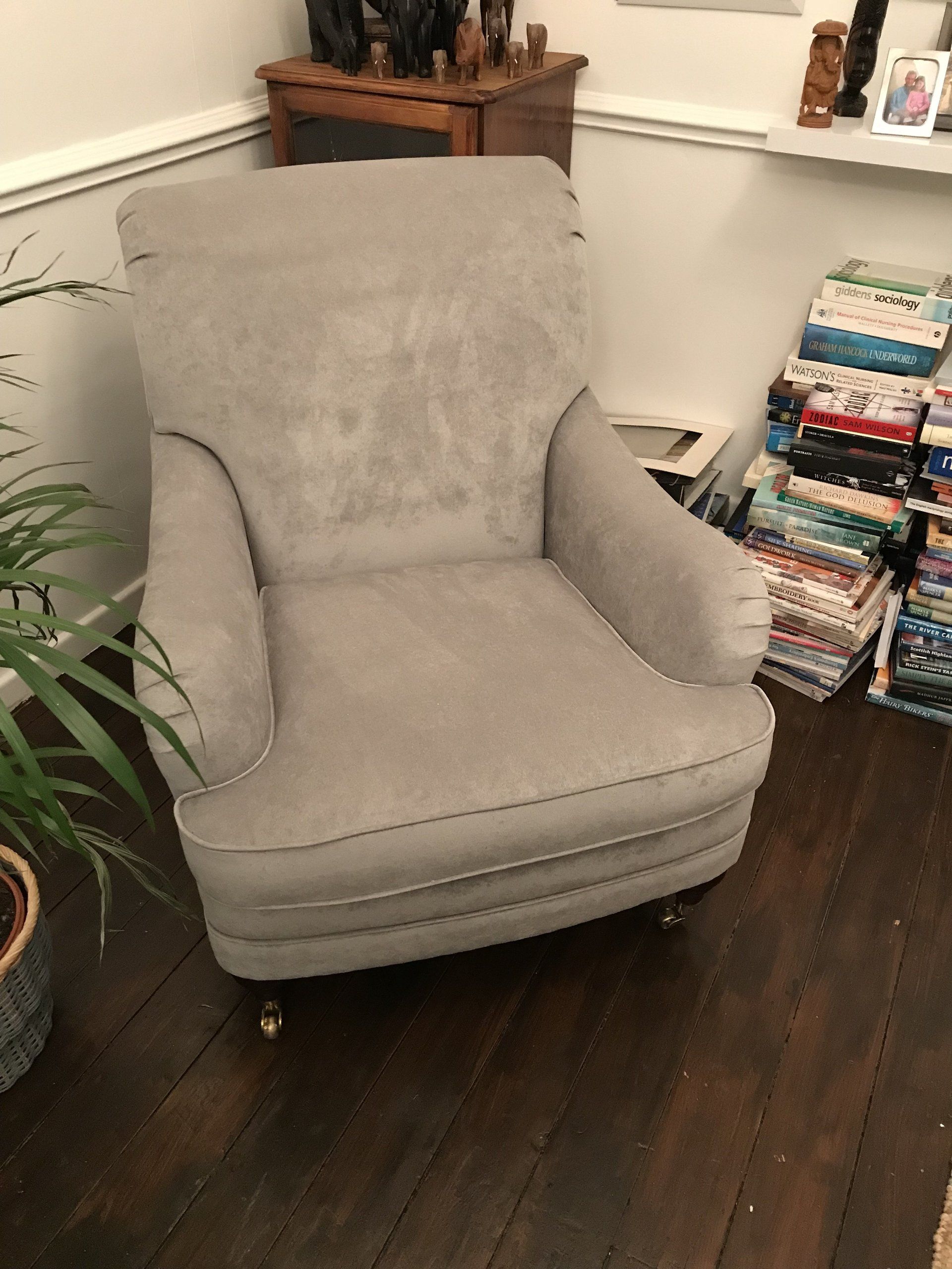 Small grey armchair