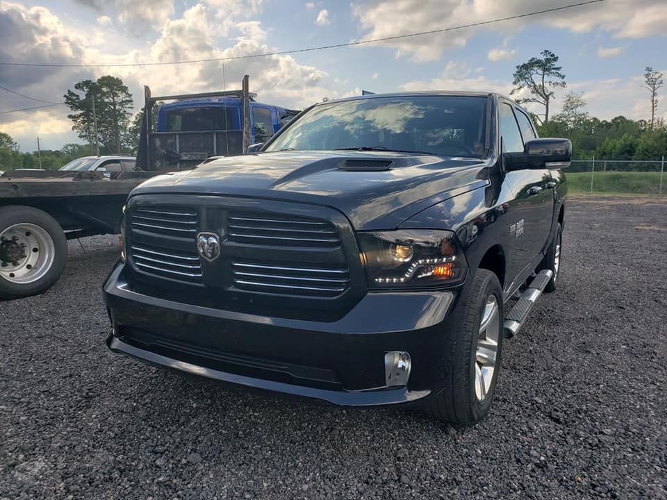 Dodge ram truck front facing bumper