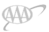 the aaa logo is a circle with the letters aaa inside of it .