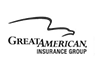 a black and white logo for the great american insurance group .