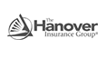 a black and white image of the hanover insurance group logo .