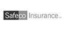 a black and white logo for safeco insurance .