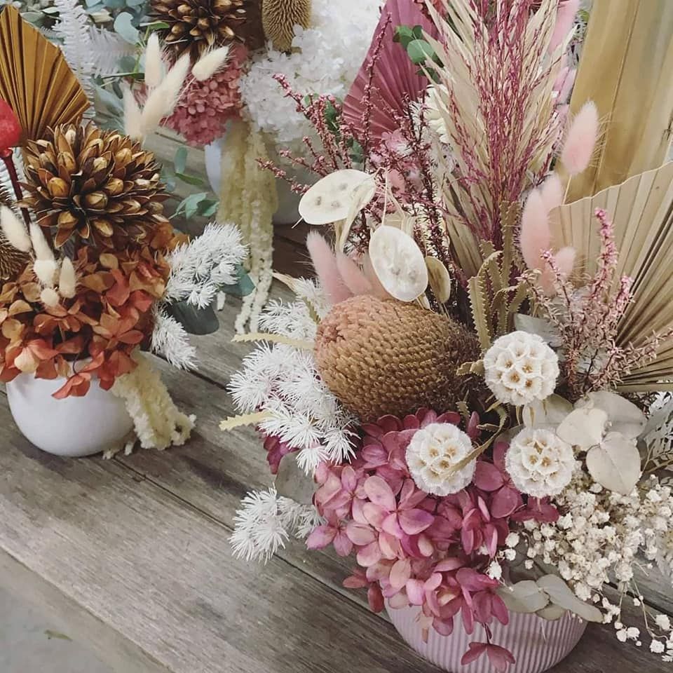 A Bunch of Flowers in Vases on A Table — Ivy Lane Flowers & Gifts in Mooloolaba, QLD