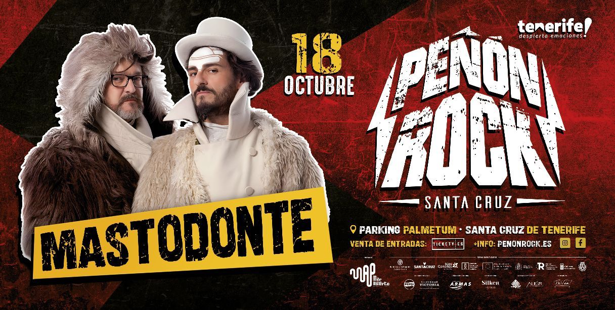 Mastodonte participará el próximo 18 de Octubre en el Festival Peñón Rock, en Santa Cruz de Tenerife