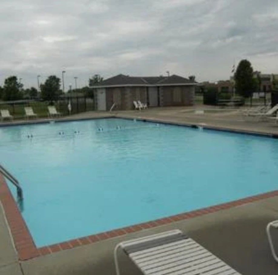 View of the pool and pool deck