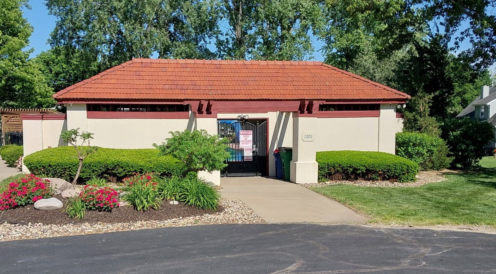 building with red roof tiles