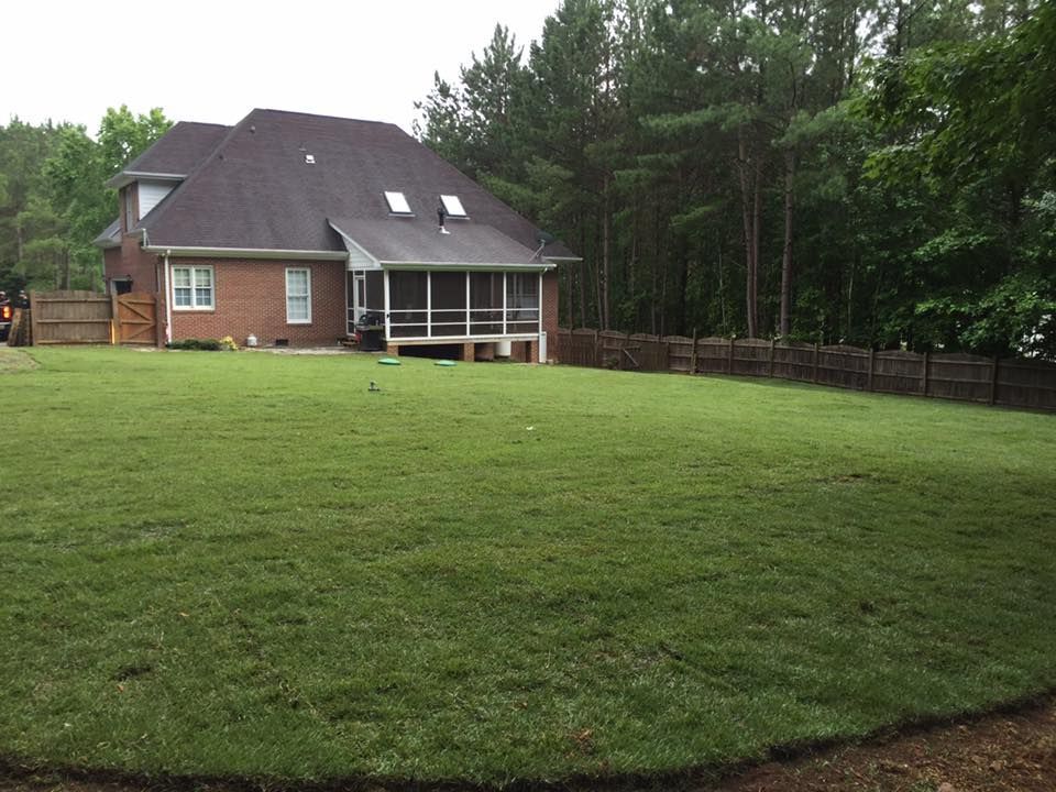 before and after sod installation Wake Forest, NC